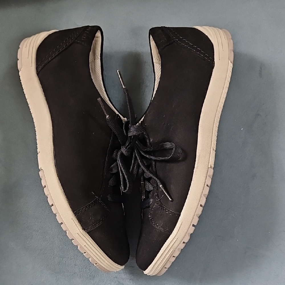 Dansko Women's Black Suede Lace-Up Sneakers - Picture 3 of 5